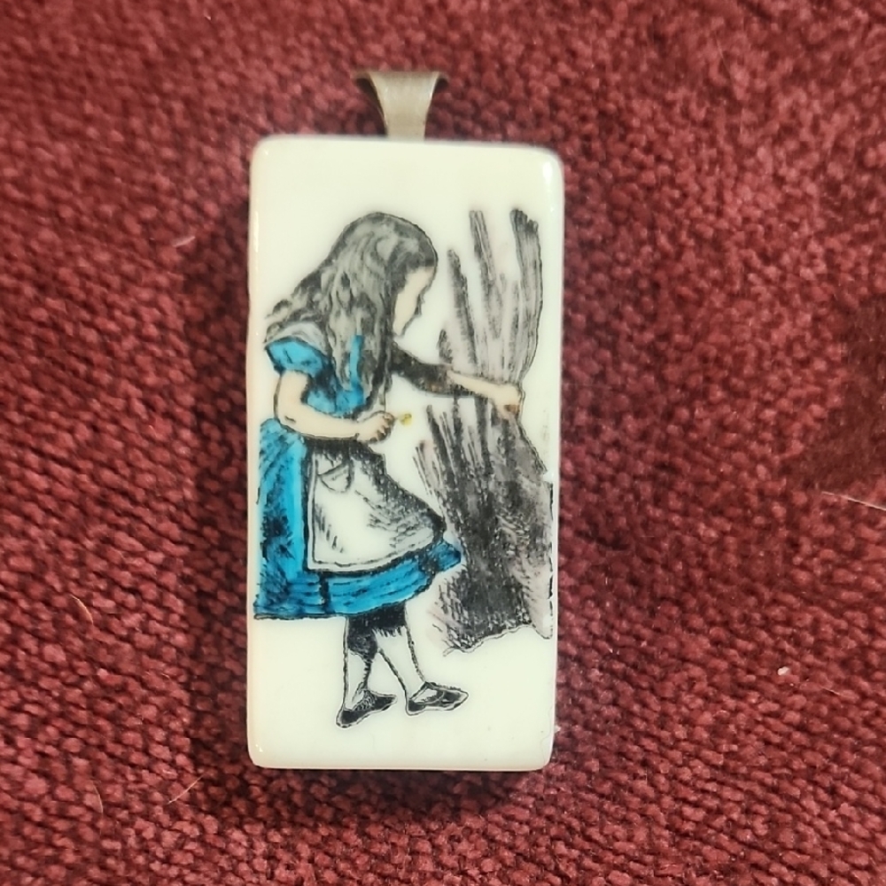 Blue and White Pendant Necklace